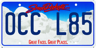SD license plate 0CCL85