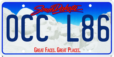 SD license plate 0CCL86