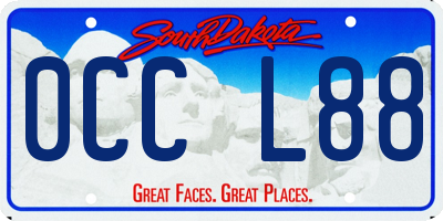 SD license plate 0CCL88