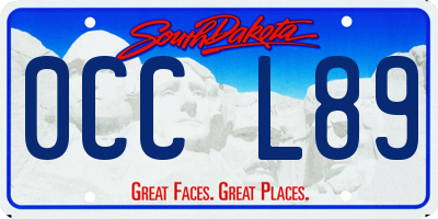 SD license plate 0CCL89