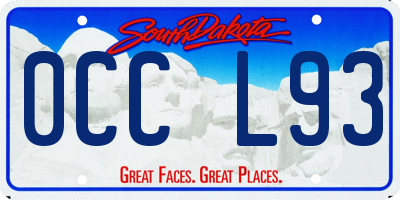 SD license plate 0CCL93