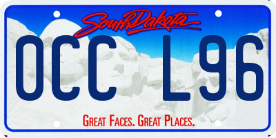 SD license plate 0CCL96