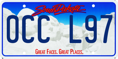 SD license plate 0CCL97