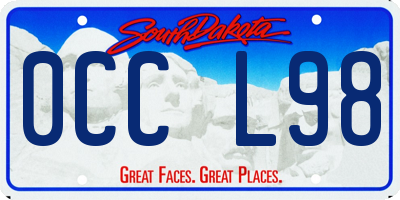 SD license plate 0CCL98