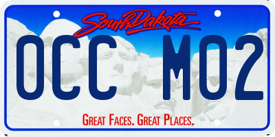 SD license plate 0CCM02