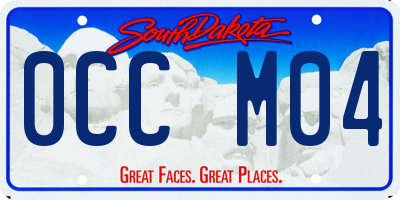 SD license plate 0CCM04