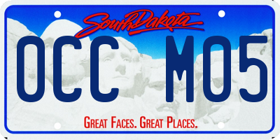 SD license plate 0CCM05