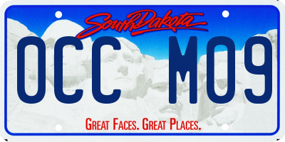 SD license plate 0CCM09