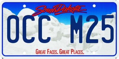 SD license plate 0CCM25