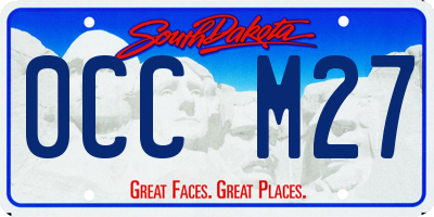 SD license plate 0CCM27