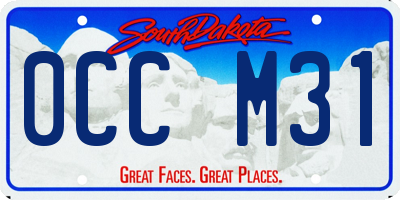 SD license plate 0CCM31