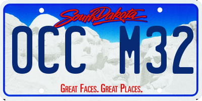 SD license plate 0CCM32