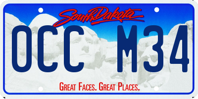 SD license plate 0CCM34