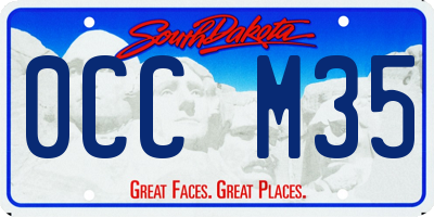 SD license plate 0CCM35