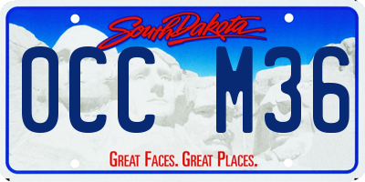 SD license plate 0CCM36