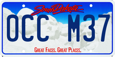SD license plate 0CCM37