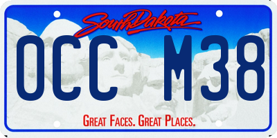 SD license plate 0CCM38