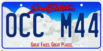 SD license plate 0CCM44