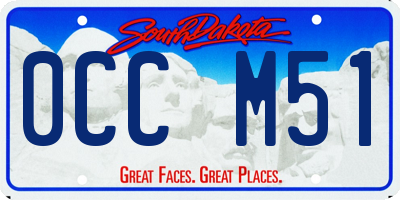 SD license plate 0CCM51