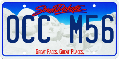 SD license plate 0CCM56