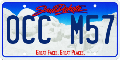 SD license plate 0CCM57