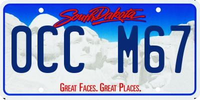 SD license plate 0CCM67
