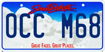 SD license plate 0CCM68