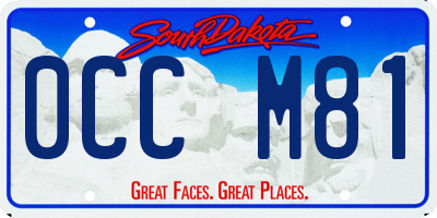 SD license plate 0CCM81