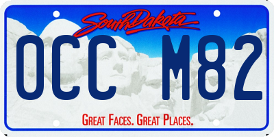 SD license plate 0CCM82