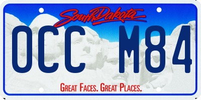 SD license plate 0CCM84