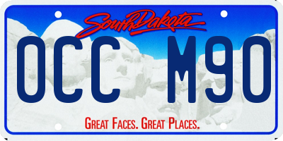 SD license plate 0CCM90