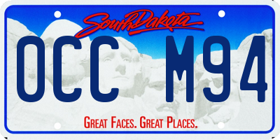 SD license plate 0CCM94