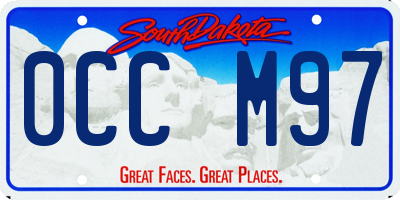 SD license plate 0CCM97