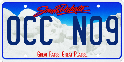 SD license plate 0CCN09