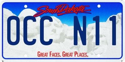 SD license plate 0CCN11