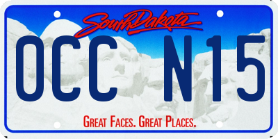 SD license plate 0CCN15