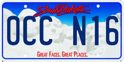 SD license plate 0CCN16