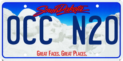SD license plate 0CCN20