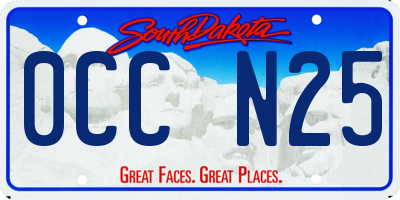 SD license plate 0CCN25