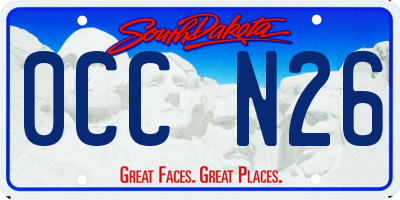 SD license plate 0CCN26