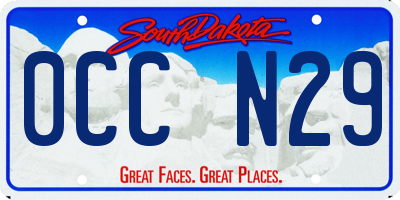 SD license plate 0CCN29