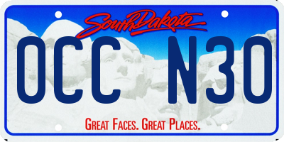SD license plate 0CCN30