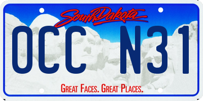 SD license plate 0CCN31