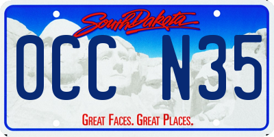 SD license plate 0CCN35
