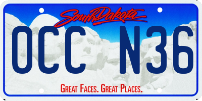 SD license plate 0CCN36