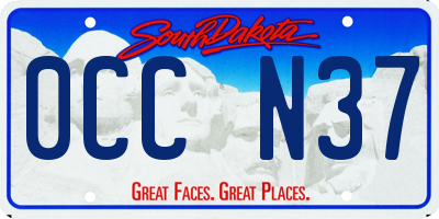SD license plate 0CCN37