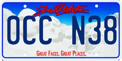 SD license plate 0CCN38