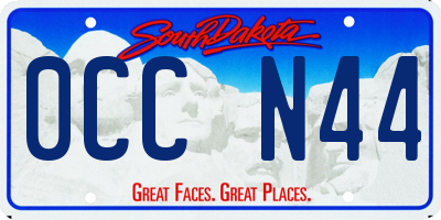 SD license plate 0CCN44