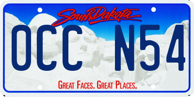 SD license plate 0CCN54