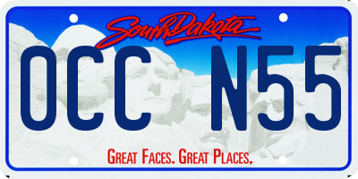 SD license plate 0CCN55